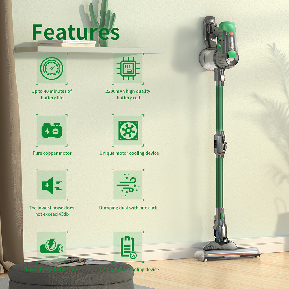 Handheld Wireless Vaccum Cleaner With Foldable Tube - NOMAN STORE LLC
