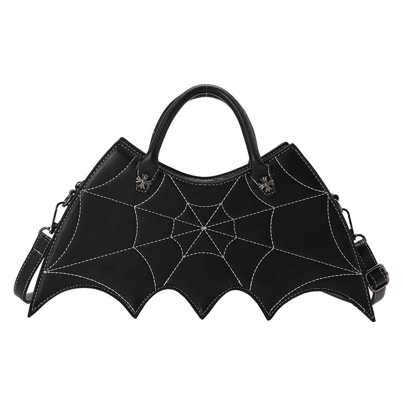 Halloween Spider Web Shape Shoulder Bags Personality Batgirl Tide Pu Handbags Fashoin Messenger Crossbody Bag - NOMAN STORE LLC