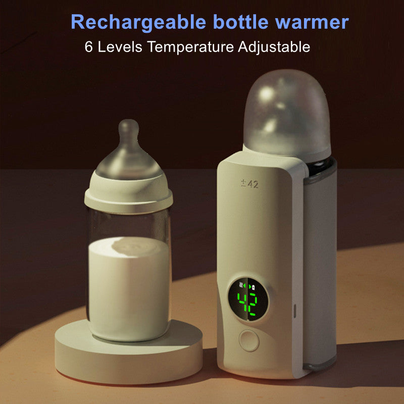 Portable Wireless Rechargeable Baby Bottle Warmer USB Charging And Heating Bag Portable Constant Temperature Milk Warmer Universal Bottle Insulation Sleeve - NOMAN STORE LLC