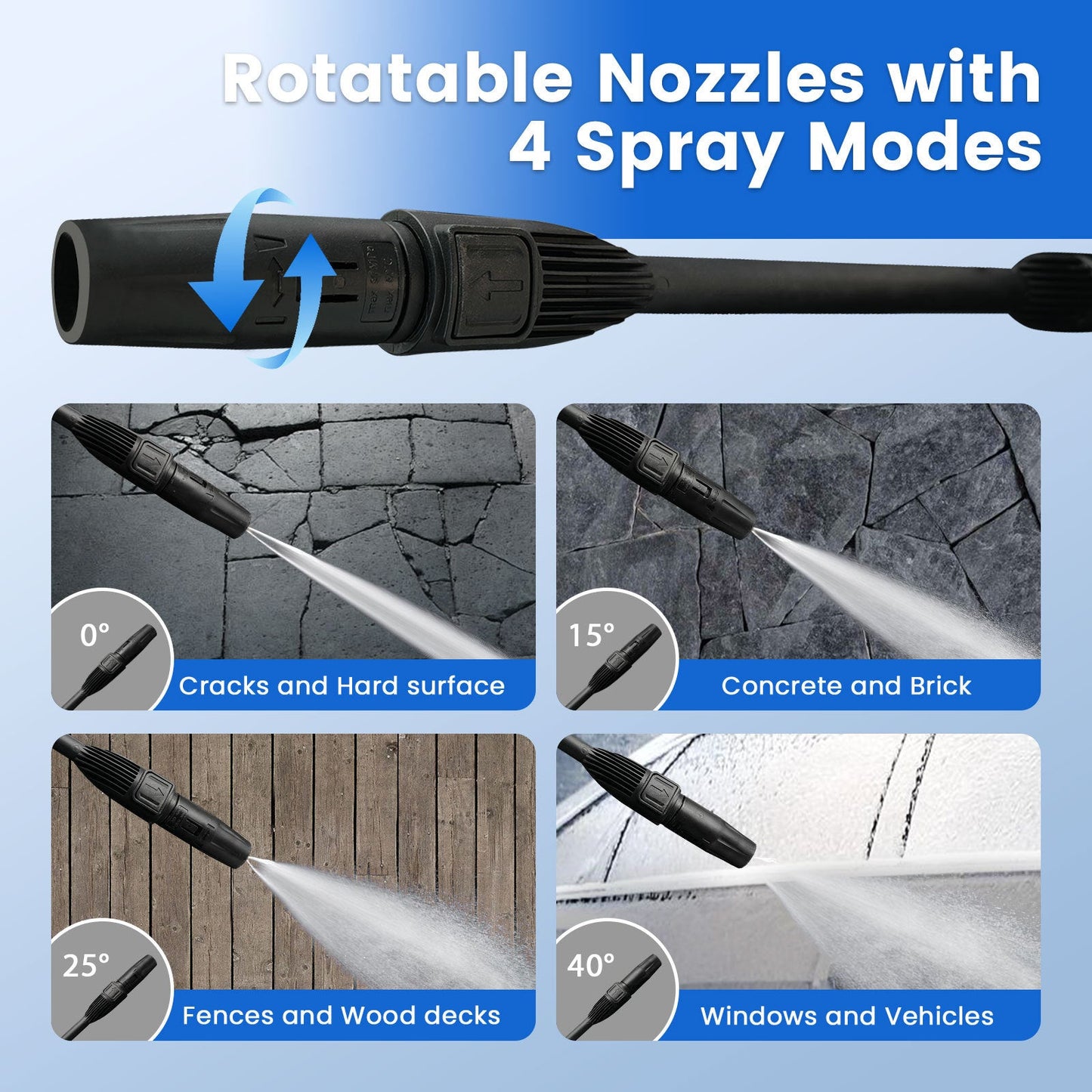 Electric High-pressure Cleaning Machine, Electric Powerful Cleaning Machine With Rotating Nozzle, 3200 PSI Maximum 2.2 GPM High-pressure Cleaning Machine---Selling On Walmart And Temu Is Prohibited - NOMAN STORE LLC