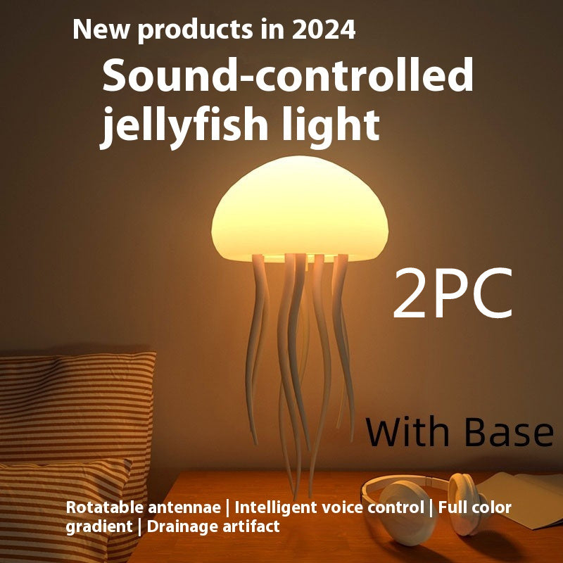 Jellyfish Mood Lamp LED Jellyfish Night Light Portable Jellyfish Lamp Jellyfish Decorations Smart Table Lamp For Bedside Desk - NOMAN STORE LLC