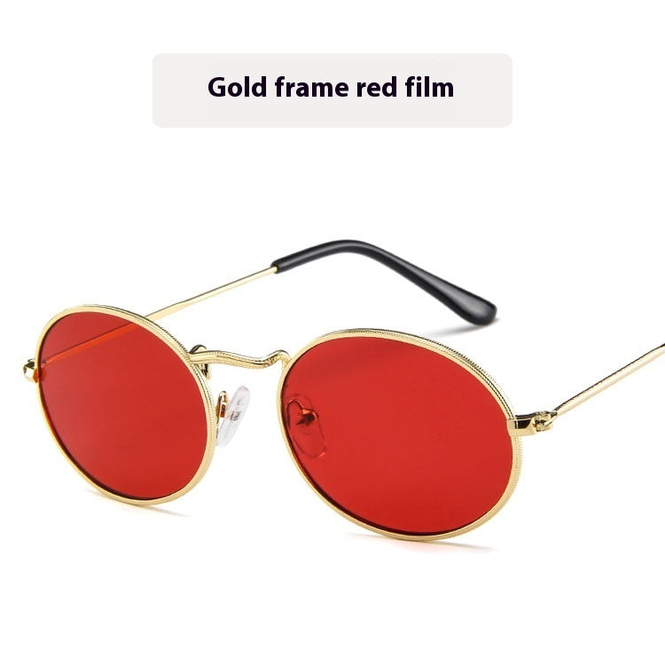 Sun Protection Trend Retro Oval Sun Glasses - NOMAN STORE LLC