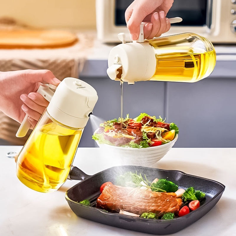 Perfect for Cooking, BBQ, Salad & Air Fryer. 2-in-1 design – Use it for Olive Oil, Vinegar, Soy Sauce & More! - NOMAN STORE LLC
