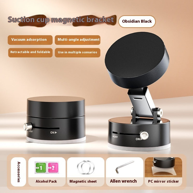 Foldable Magnetic Vacuum Car Phone Holder Foldable Suction Cup With Suction Cup Hands-Free Navigation For Smart Phone - NOMAN STORE LLC