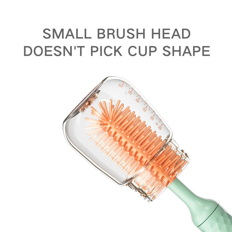 Electric Silicone Bottle Brush 360 Degree Rotating Baby Pacifier Cup Pacifier Cleaning Brush Set With Lithium Battery - NOMAN STORE LLC