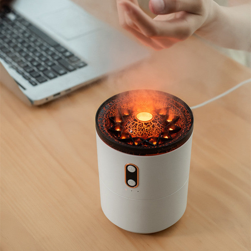 New Creative Ultrasonic Essential Oil Humidifier Volcano Aromatherapy Machine Spray Jellyfish Air Flame Humidifier Diffuser - NOMAN STORE LLC