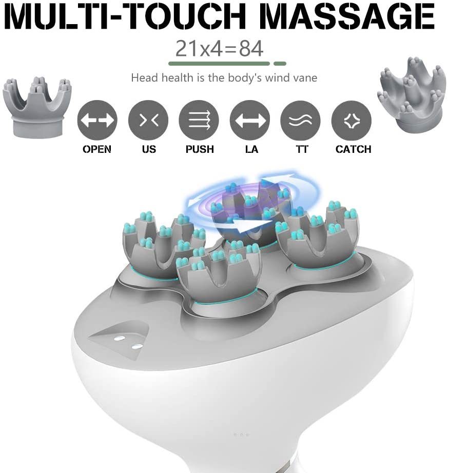 Rechargeable Waterproof Head Massager Electric Scalp Massager - NOMAN STORE LLC