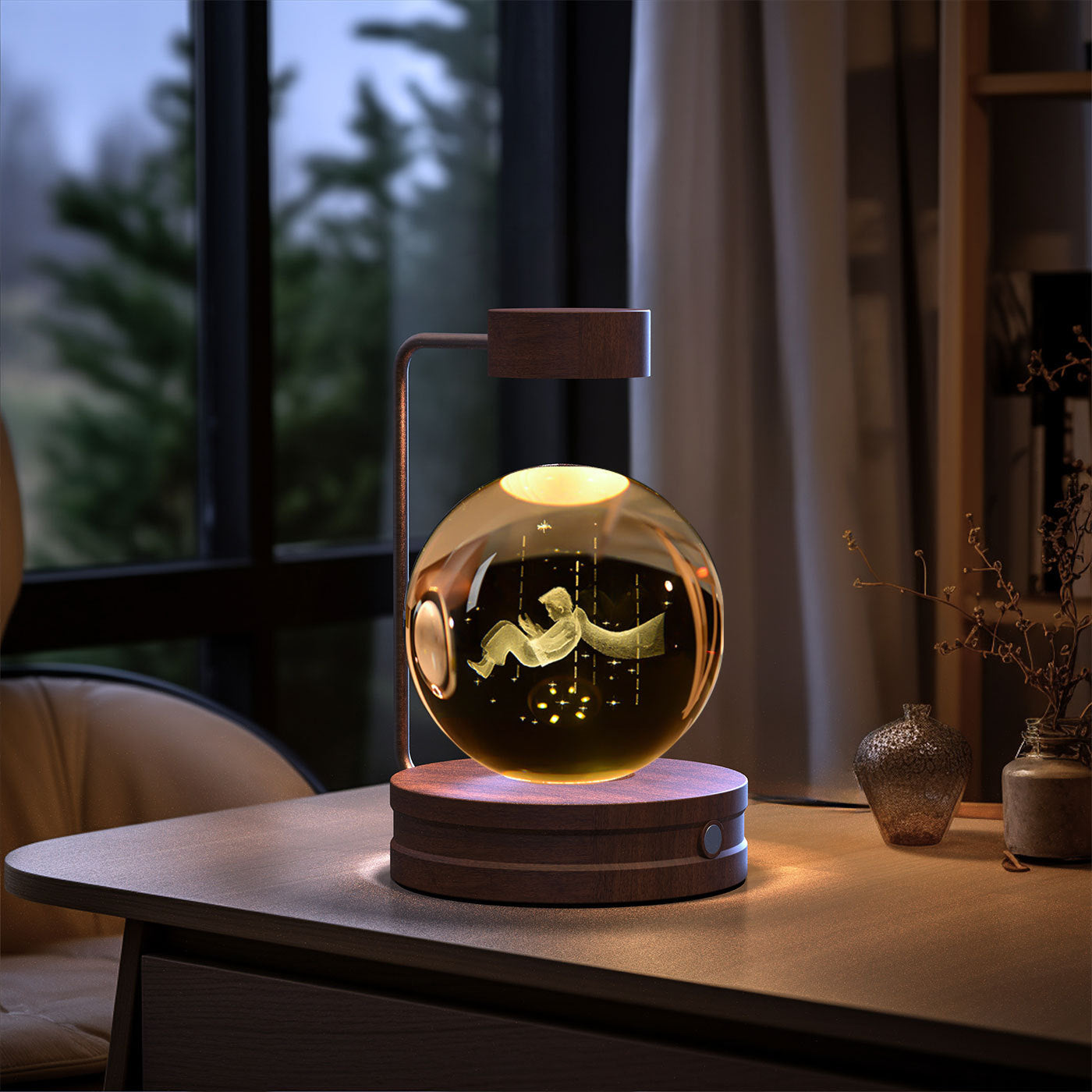 Crystal Ball Cosmic Dinosaur Indoor Night Light USB Power Warm Bedside Light Birthday Gift Night Lamp d742656b-0ace-4b8e-8e2e-844cddc1ab48