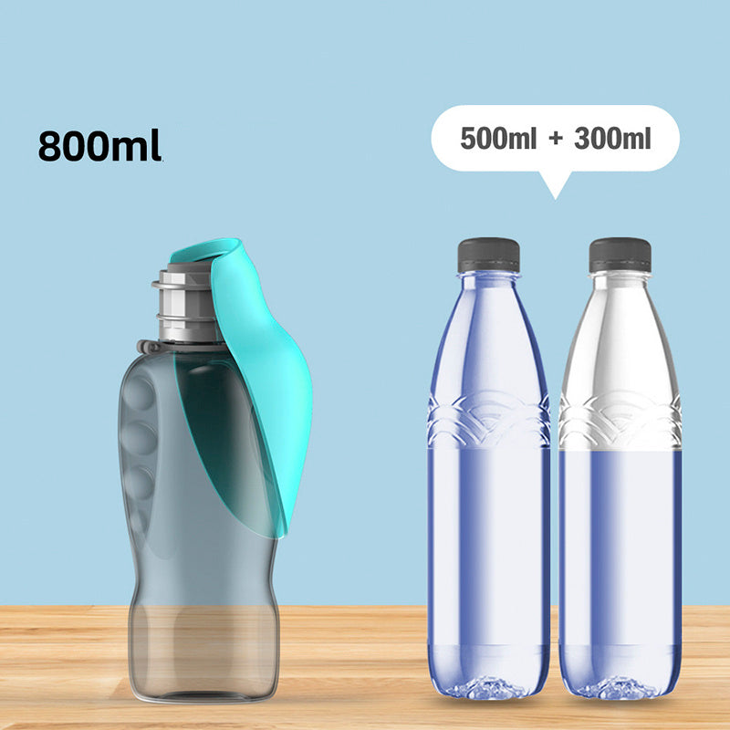800ml Dogs Water Bottle Portable High Capacity Leakproof Pet Foldable Drinking Bowl Golden Retriever Outdoor Walking Supplies Pet Products - NOMAN STORE LLC