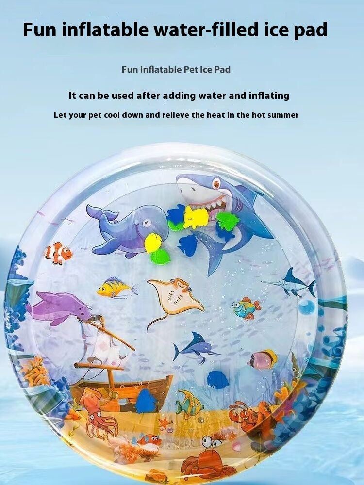 Summer Cooling Pet Water Bed Cushion Ice Pad Dog Sleeping Square Mat For Puppy Dogs Cats Pet Kennel Cool Cold - NOMAN STORE LLC