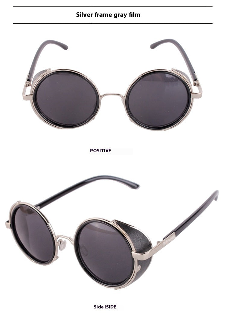 Round Retro Sunglasses Fashion UV Protection Sunglasses - NOMAN STORE LLC
