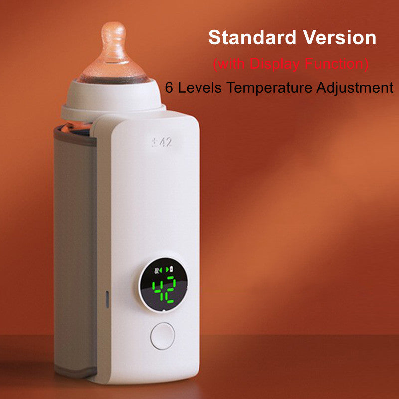 Portable Wireless Rechargeable Baby Bottle Warmer USB Charging And Heating Bag Portable Constant Temperature Milk Warmer Universal Bottle Insulation Sleeve - NOMAN STORE LLC
