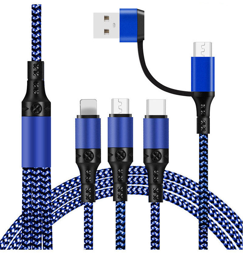 Fast Charging Five-in-one Data Cable, One For Three Charging Cables - NOMAN STORE LLC