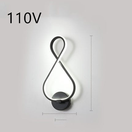 led wall lamp nordic minimalist bedroom bedside lamp - NOMAN STORE LLC