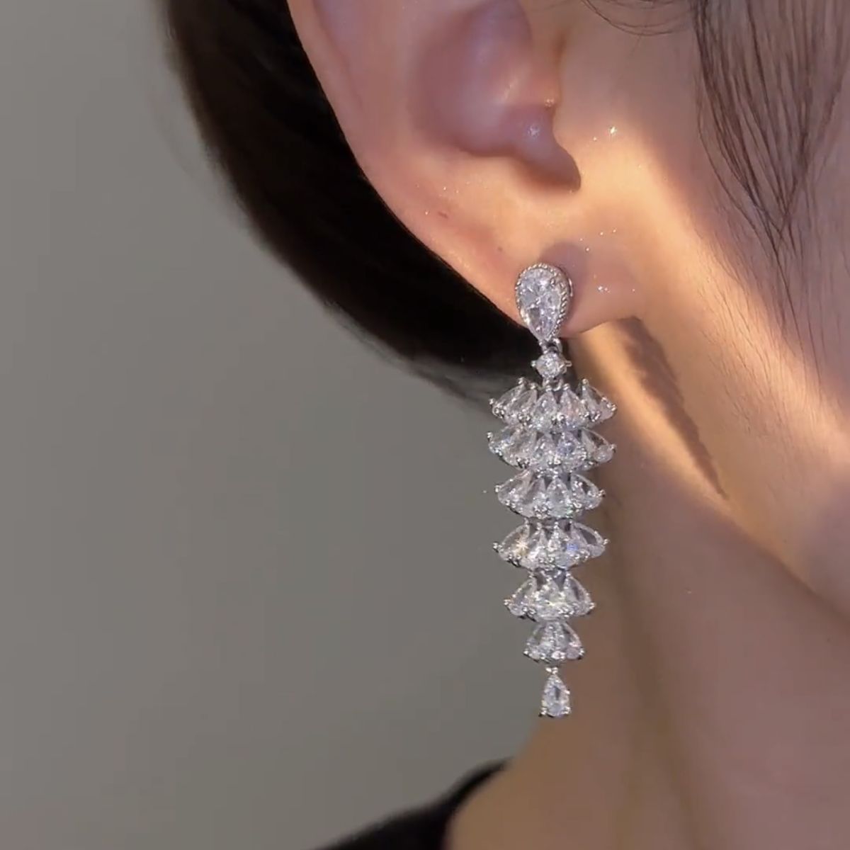 Sparkling Zircon Christmas Tree Drop Earrings For Women Trendy Xmas Tree Plant Dangle Earrings New Year Festival Party Jewelry - NOMAN STORE LLC