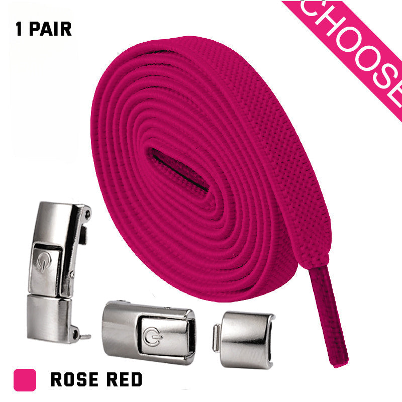 Press Lock Shoelaces Without Ties Elastic Laces Sneaker 8MM Widened Flat No Tie Shoe Laces Kids Shoelace For Shoes - NOMAN STORE LLC