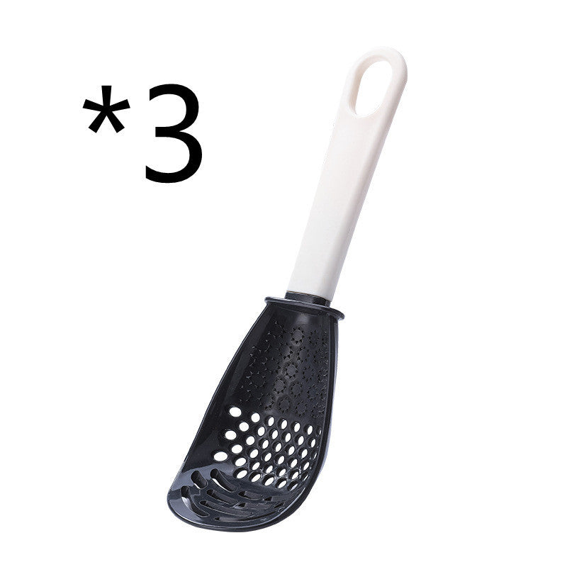 Multifunctional Slotted Spoon Grinding Cooking Spoon Mashed Auxiliary Food Ginger Garlic Spoon Press Potatoe Stir-frying Spatula Kitchen Gadget - NOMAN STORE LLC