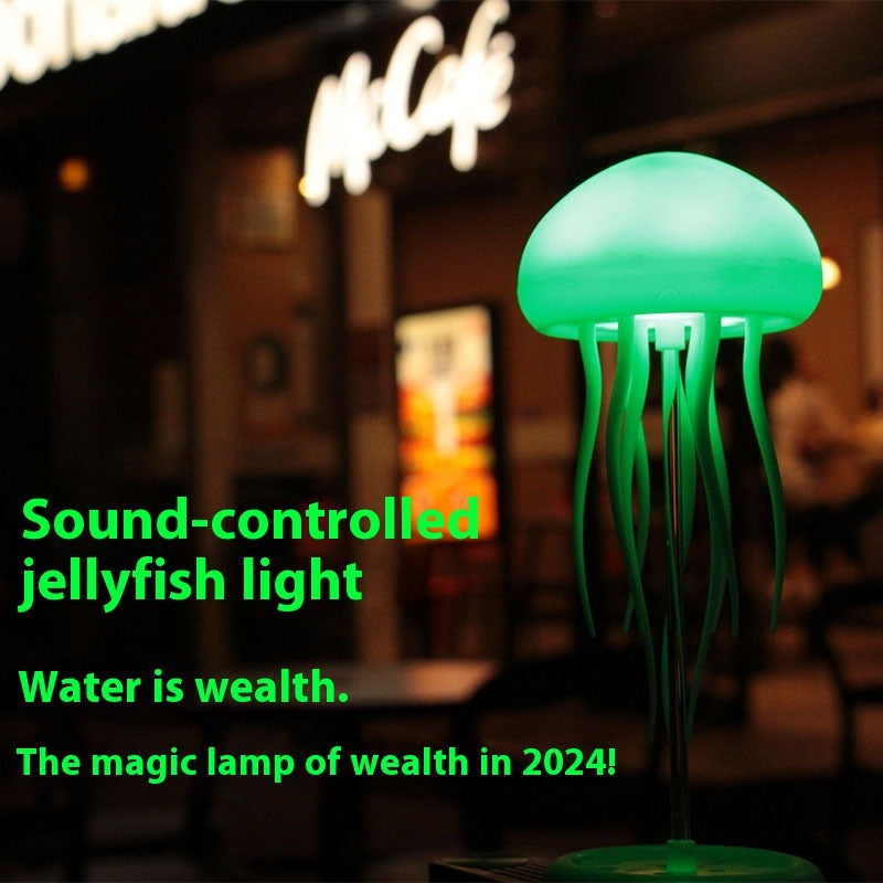 Jellyfish Mood Lamp LED Jellyfish Night Light Portable Jellyfish Lamp Jellyfish Decorations Smart Table Lamp For Bedside Desk - NOMAN STORE LLC