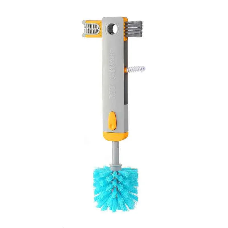 4 in 1 Bottle Cleaning Brush – Multifunctional Cup, Gap & Kitchen Cleaner Tool - Noman Store LLC