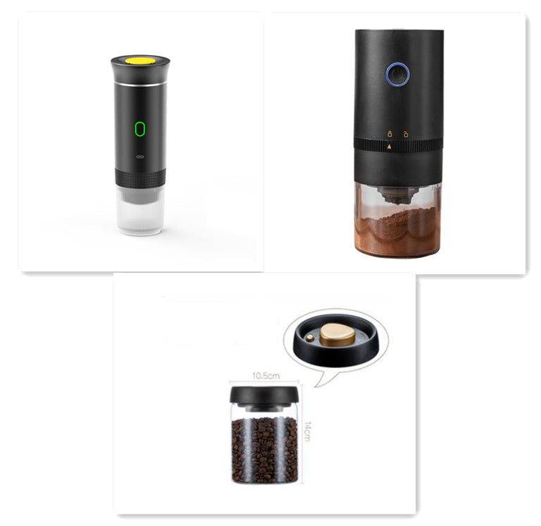 Electric Grinder Coffee Travel Handy 3 In1 Espresso Portable Coffee Espresso Maker Machine Cafe Portable Capsule Coffee Machine Kitchen Gadgets - NOMAN STORE LLC