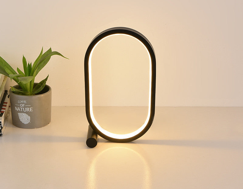 Usb Plug-In Lamp Oval Acrylic Lamp Touch Control Dimmable Modern Simple Creative Night Lamp Bedside Reading Lamp Desk Table Led - NOMAN STORE LLC