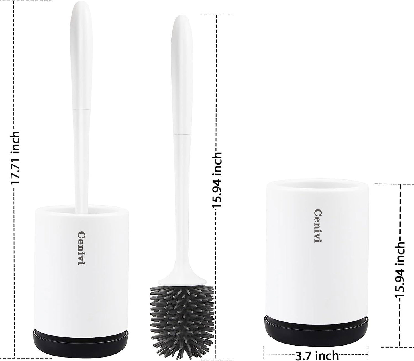 Non-stick Hair Soft Plastic Brush Head Toilet - NOMAN STORE LLC