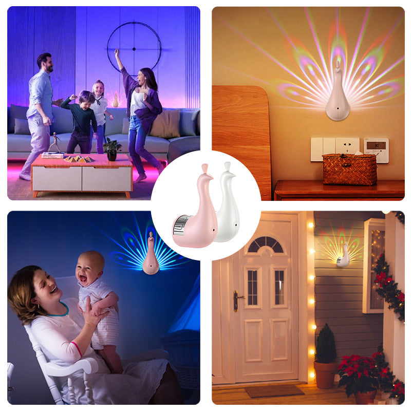 Peacocks Wall Lamp Colorful Ambient Lighting Modern Creative Atmosphere 3D Body Animal Lighting Lustre For Bedroom - NOMAN STORE LLC