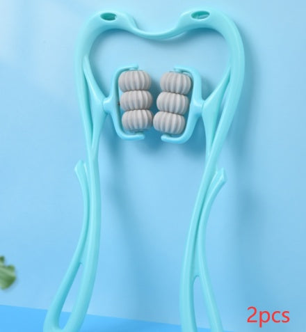 Multifunctional Manual Six-wheel Neck Massager Massage Relieve Roller Massage Tool - NOMAN STORE LLC