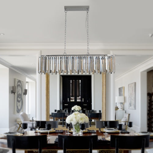 Modern Oval Crystal Chandelier Luxury Home Decor Fixtures - No Bulbs Unavailable Platform- Temu - NOMAN STORE LLC