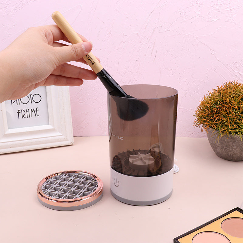Women Eye Shadow Brush Cleaning Tool Portable Electric Makeup Brush Cleaner Machine With USB Charging Automatic Cosmetic Brush - NOMAN STORE LLC