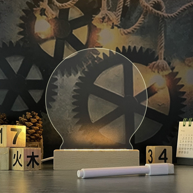 Creative Note Board Creative Led Night Light USB Message Board Holiday Light With Pen Gift For Children Girlfriend Decoration Night Lamp - NOMAN STORE LLC