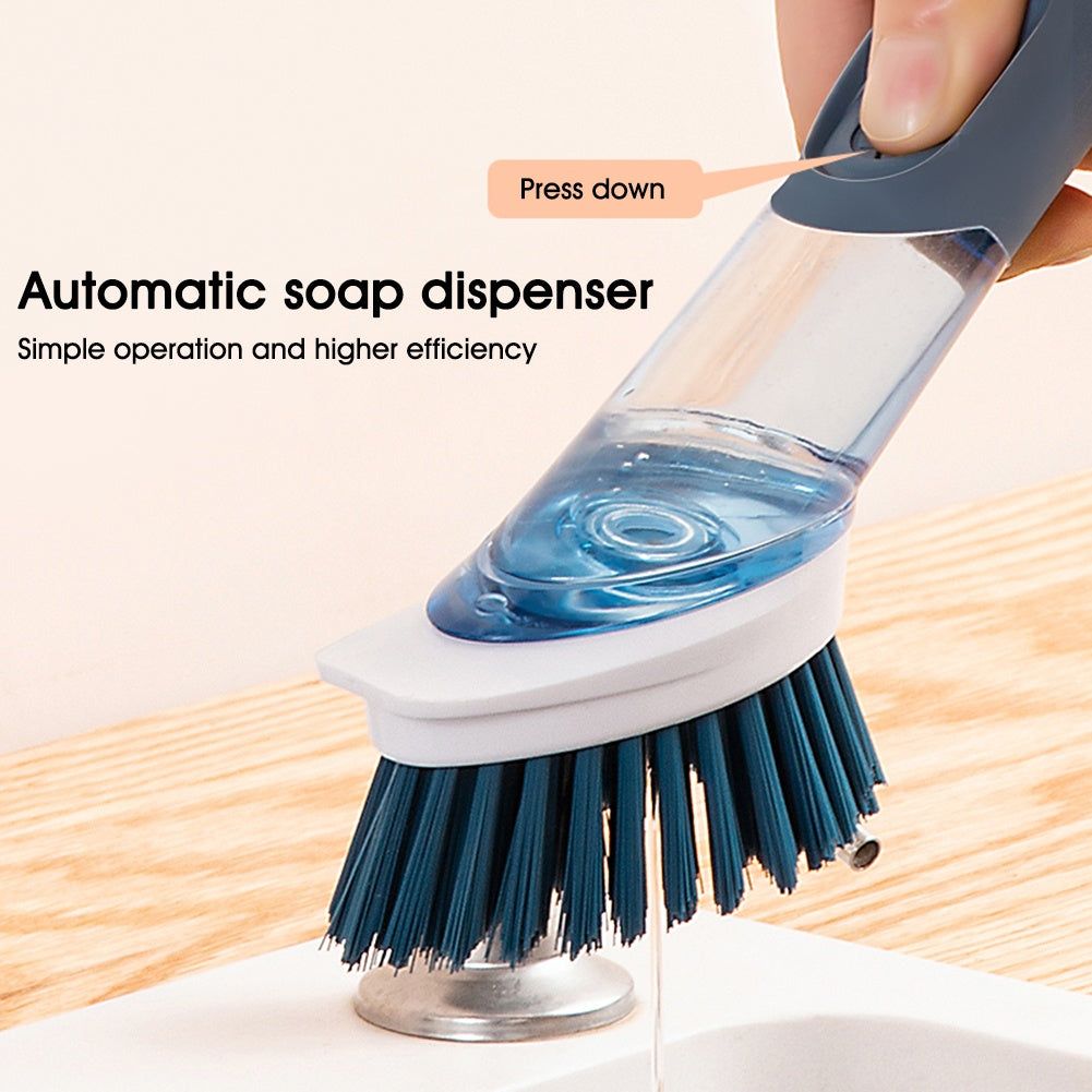 New Multifunctional Dish Brush Household Kitchen Oily Sponge Long Handle Cleaning Brush - NOMAN STORE LLC