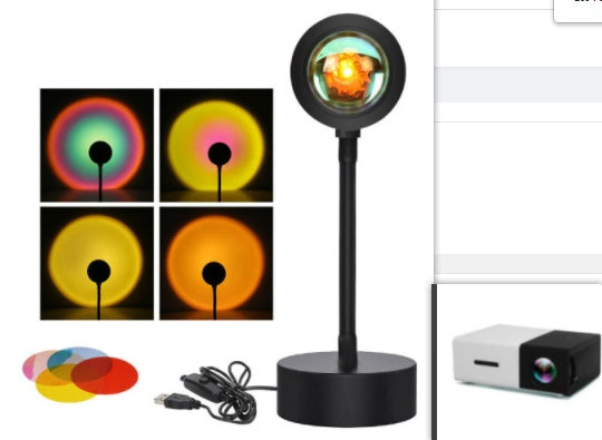 Sunset Projection Lamp Sunset Projector Night Light Wall Decoration Lighting - NOMAN STORE LLC