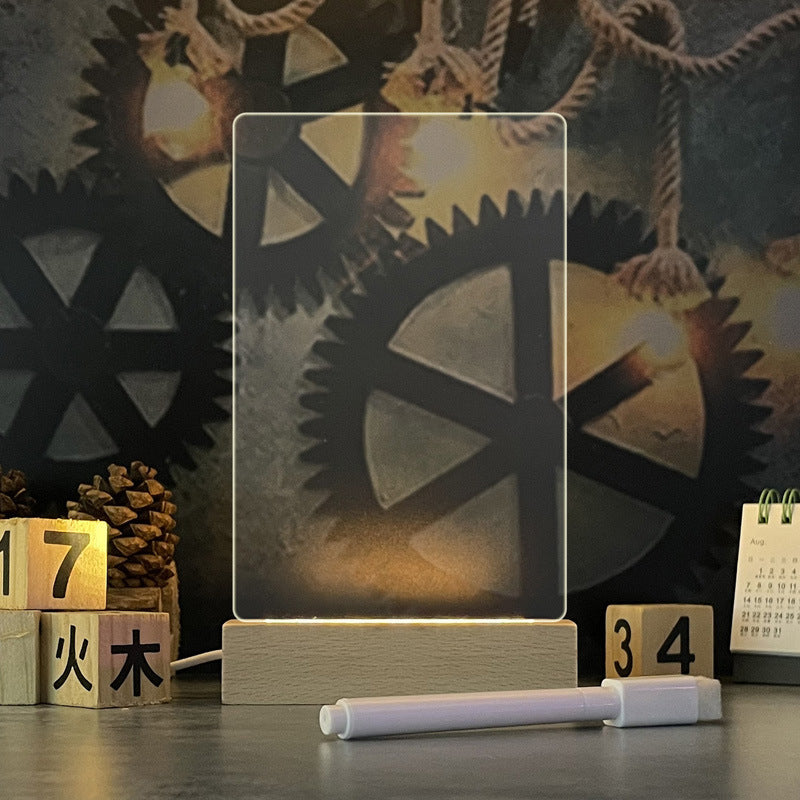 Creative Note Board Creative Led Night Light USB Message Board Holiday Light With Pen Gift For Children Girlfriend Decoration Night Lamp - NOMAN STORE LLC