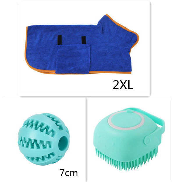 Silicone Dog Bath Massage Gloves Brush Pet Cat Bathroom Cleaning Tool Comb Brush For Dog Can Pour Shampoo Dog Grooming Supplies - NOMAN STORE LLC