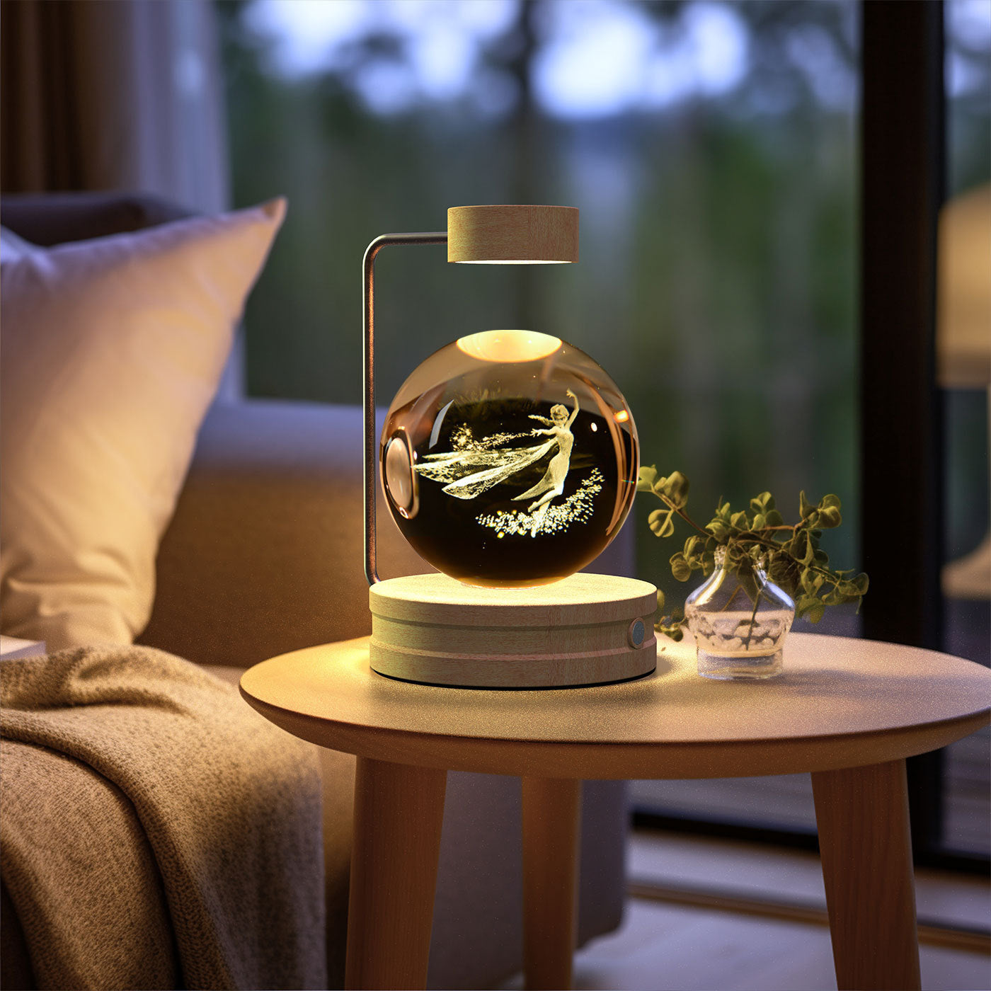 Crystal Ball Cosmic Dinosaur Indoor Night Light USB Power Warm Bedside Light Birthday Gift Night Lamp - NOMAN STORE LLC