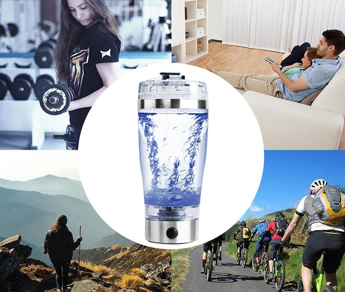 Electric Protein Shake Stirrer USB Shake Bottle Milk Coffee Blender Kettle Sports And Fitness Charging Electric Shaker Cup - NOMAN STORE LLC