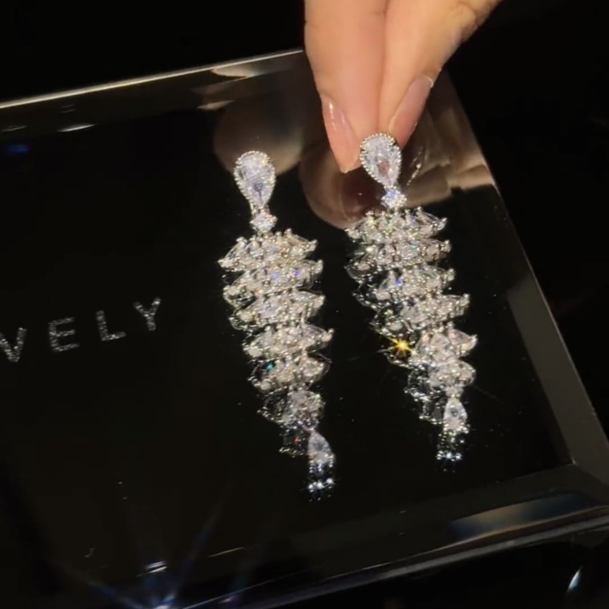 Sparkling Zircon Christmas Tree Drop Earrings For Women Trendy Xmas Tree Plant Dangle Earrings New Year Festival Party Jewelry - NOMAN STORE LLC