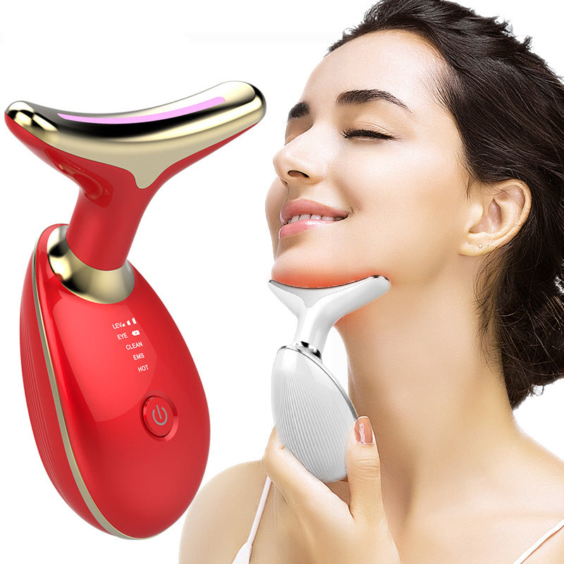 EMS Thermal Neck Lifting And Tighten Massager Electric Microcurrent Wrinkle Remover - NOMAN STORE LLC