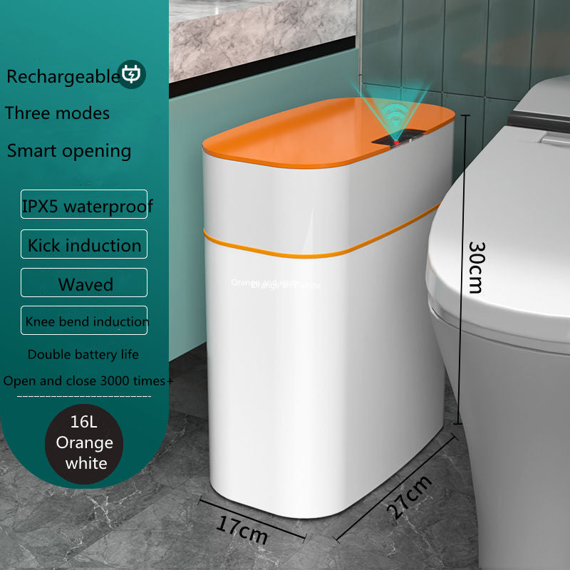 Smart Trash Can With Lid For Bedroom And Living Room Kitchen Storage Box Trash Can Induction Small Car Box Automatic Smart Dustbin Smart Trash Bin - NOMAN STORE LLC