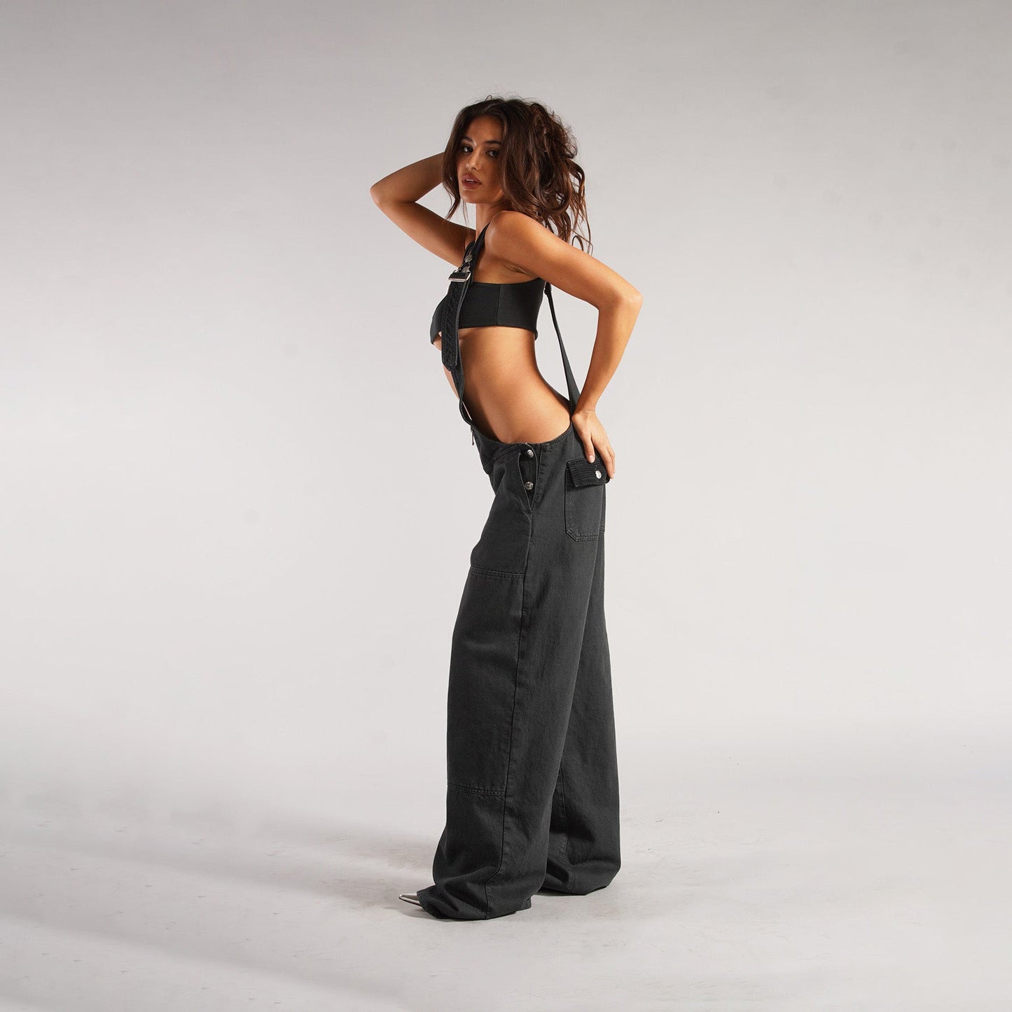Y2K Zipper Denim Overalls With Pockets Fashion Loose Suspender Jumpsuit Streetwear Jeans Pants Womens Clothing - NOMAN STORE LLC