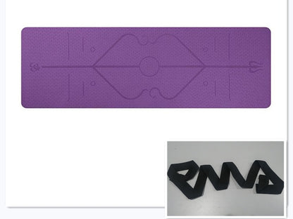Non Slip TPE Yoga Mat Position Line Beginner - NOMAN STORE LLC