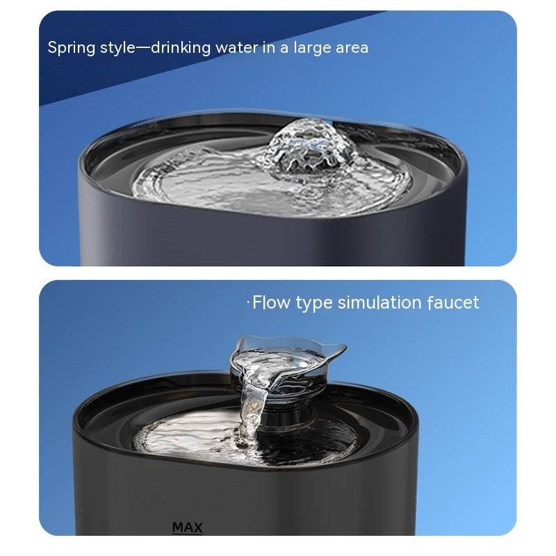 Pet water fountain circulating flow