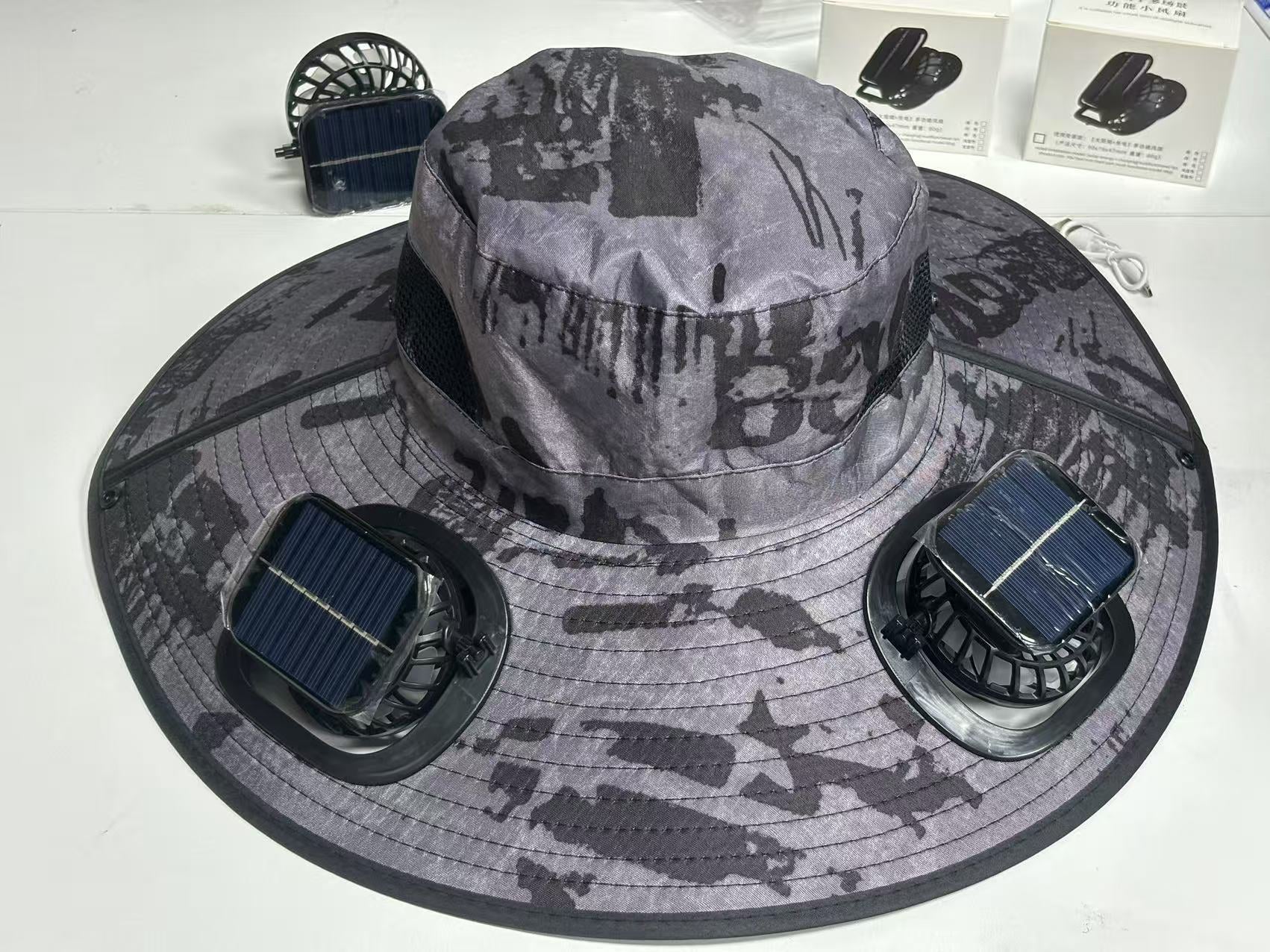 Solar USB Fan Hat with Dual Cooling and Sun Protection - Noman Store LLC