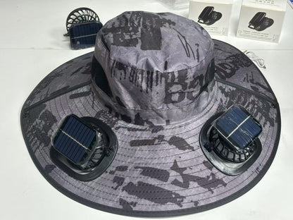 Solar USB Fan Hat with Dual Cooling and Sun Protection - Noman Store LLC