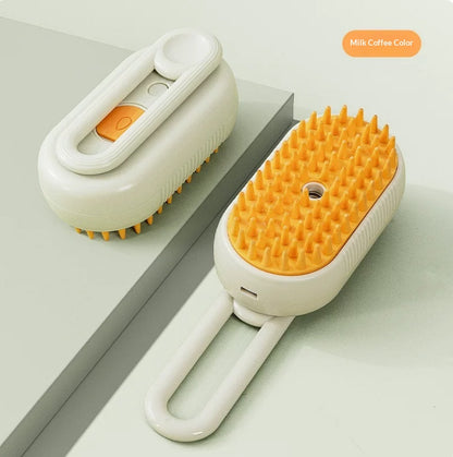 Steam pet grooming brush milk coffee