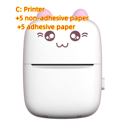 Mini Printer Portable Mini Bluetooth WiFi New Wrong Printer Mobile Phone Photo Title Note Hot Print Pocket Student Error Label Printer - NOMAN STORE LLC