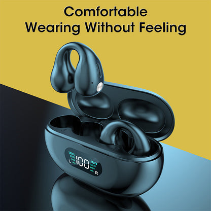 Bone Conduction Headphones TWS Earbuds Ear Clip Bluetooth 5.3 Touch Wireless Earphone In-Ear Bass HIFI Sports Headset - NOMAN STORE LLC