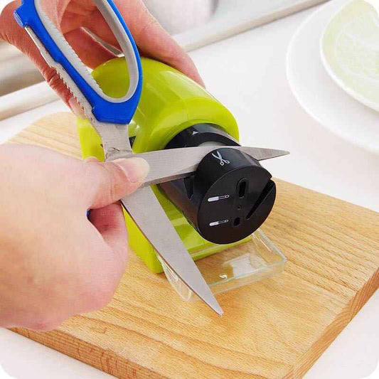 Electric Sharpener Kitchen Fruit Knife Scissors Quick - NOMAN STORE LLC