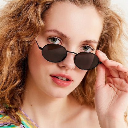 Sun Protection Trend Retro Oval Sun Glasses - NOMAN STORE LLC